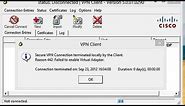 Error 442 Failed to enable virtual adapter. Cisco VPN Client