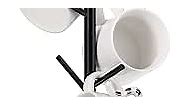 Patelai 14 Inch Coffee Mug Tree Mug Rack Cup Holders for Counter with 6 Hooks Removable Mug Stands (Black,Acrylic)