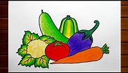 How to Draw Vegetables Step by Step || Vegetables Drawing for Beginners || Creativity Studio..