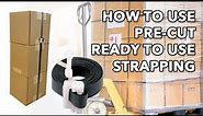 How to use & setup plastic pre-cut strapping banding for packing, pallets, furniture & more