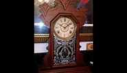 1881 E. Ingraham & Co. Eastlake Walnut Gingerbread Kitchen Clock