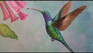 Hummingbird Acrylic Painting Tutorial LIVE