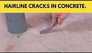 Hairline Cracks in Concrete. Its Causes and Prevention.