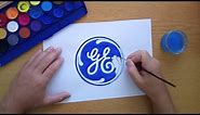 How to draw the General Electric logo (Drawing famous logos)