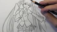 How to Draw Hatsune Miku (Pt. 1: Line Placement)