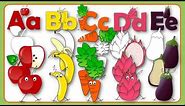 A to Z Fruits and Vegetables Clip Art