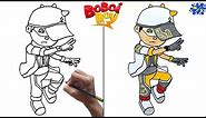 How to draw Boboiboy Solar || Step by Step
