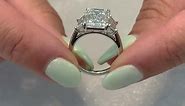 5.08 carat Emerald Cut Lab Diamond Three-Stone Engagement Ring