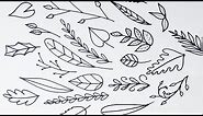 How to Draw Simple Leaves and Vines