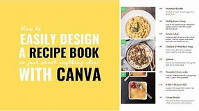 How to easily design a Recipe Book PDF (or pretty much anything else) with Canva