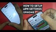 how to setup apn settings on iphone | APN Setting in Iphone | How To Change APN Settings in iphone