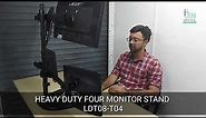 Four Monitor Stand| Quad Monitor Mount Stand| Stock Market And CCTV 4 Monitor Stand