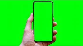 Green Screen Mobile With Hand Png