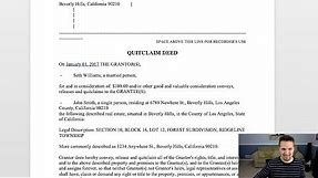 How to Create a Quit Claim Deed