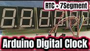 Arduino Real Time 6 Digit Digital Clock using 2.3" 7 segment display with RTC ds1307