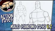 How to Draw a MALE STANDING POSE (Version 2) | Narrated Easy Step-by-Step Tutorial