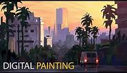City Sunset: Digital Painting Process