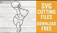 Winnie The Pooh Outline Svg Free Cut File for Cricut