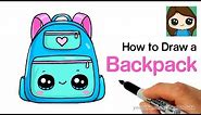 How to Draw a Backpack Cute and Easy | Back to School Supplies