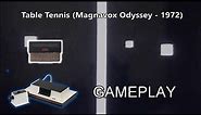 Table Tennis (Magnavox Odyssey) Gameplay