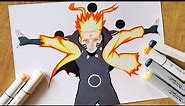 How to Draw Naruto Six Paths Sage Mode - Naruto Shippuden | Step By Step Tutorial