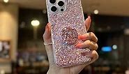 Case for iPhone 11 Pro Case Glitter Bling for Women Girls Sparkle Cover with Ring Stand Holder Cute Protective Phone Cases 5.8 inch (Pink)