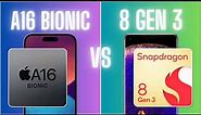 Snapdragon 8 Gen 3 vs Apple A16 Bionic