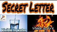 How to create invisible secret message - Easy way | Secret Letter - Decode by fire and water