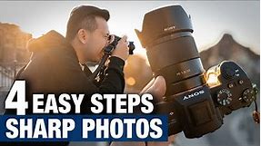 4 EASY Steps to Get SHARP PHOTOS in Camera! | Portraits, Pets, Landscapes & More!