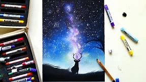 Drawing a galaxy with soft pastels | Leontine van Vliet