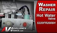 LG Washer Repair - Leaking Hot Water - Hot Water Valve