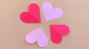 How to cut a perfect paper heart|| paper heart|| origami paper heart