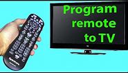Spectrum remote programming to TV with codes