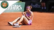 Lucie Safarova semi final match point - 2015 French Open