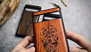 Carveit Wood Case for Pixel 7a Case [Natural Wood & Black Soft TPU] Shockproof Protective Cover Unique & Classy Wooden Phone Case Compatible with Google Pixel 7a Case (Viking Compass-Red Wood)