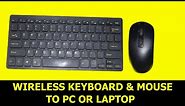 How to connect wireless keyboard|mouse to your LAPTOP OR PC|ELECTRECA