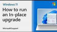 How to run In-place upgrade in Windows 11