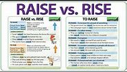 RAISE vs. RISE - You NEED to know the difference for IELTS!