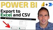 Power BI export to excel and csv with Power Automate