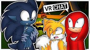 Movie Sonic The Werehog Meets Movie Knuckles and Movie Tails In VR CHAT!!