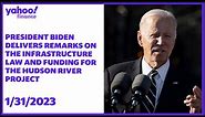 President Biden delivers remarks on Infrastructure Law and funding for Hudson River Project
