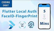 Flutter FaceId & FingerPrint Local Authentication - in 5 minutes