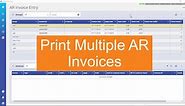 Print Multiple Invoices in AR Invoice Entry