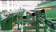 Square pipe stacking, on steel tube production line