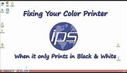 Fixing Your Color Printer When it only Prints in Black & White Video