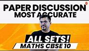 Maths Class 10 Paper Discussion | All Sets Class 10th Maths Paper Solution | CBSE Class 10 Maths