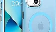 BENTOBEN Magnetic iPhone 13 Case [Compatible with Magsafe] Translucent Matte Phone Case iPhone 13 Slim Fit Magnet Shockproof Women Men Girls Boys Protective Cover Cases for iPhone 13 6.1", Sky Blue