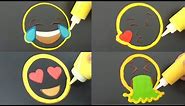 Emoji Faces Pancake Art - Smiling Tears, Blowing Kisses, Heart Eyes, Vomit