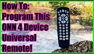 Programming This ONN 4 Device Remote to YOUR Devices!