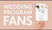 How to Create Wedding Programs | DIY Wedding Fan Program